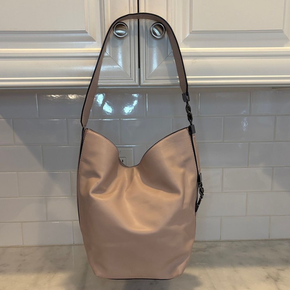 Sam Edelman Purse Bay Pink Leather Chainlink Hobo Bag